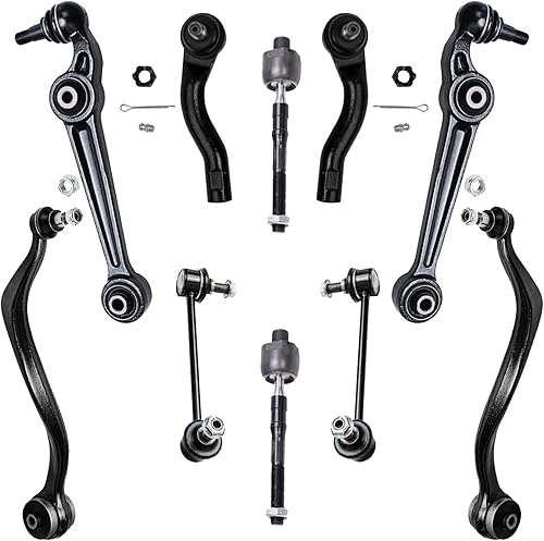 Miniatura 419 de Detroit Axle - Kit de suspensión frontal de 10 piezas para Chevy Trailblazer EXT GMC Envoy XL XUV Buick Rainier Isuzu Ascender Olds Bravada, brazos