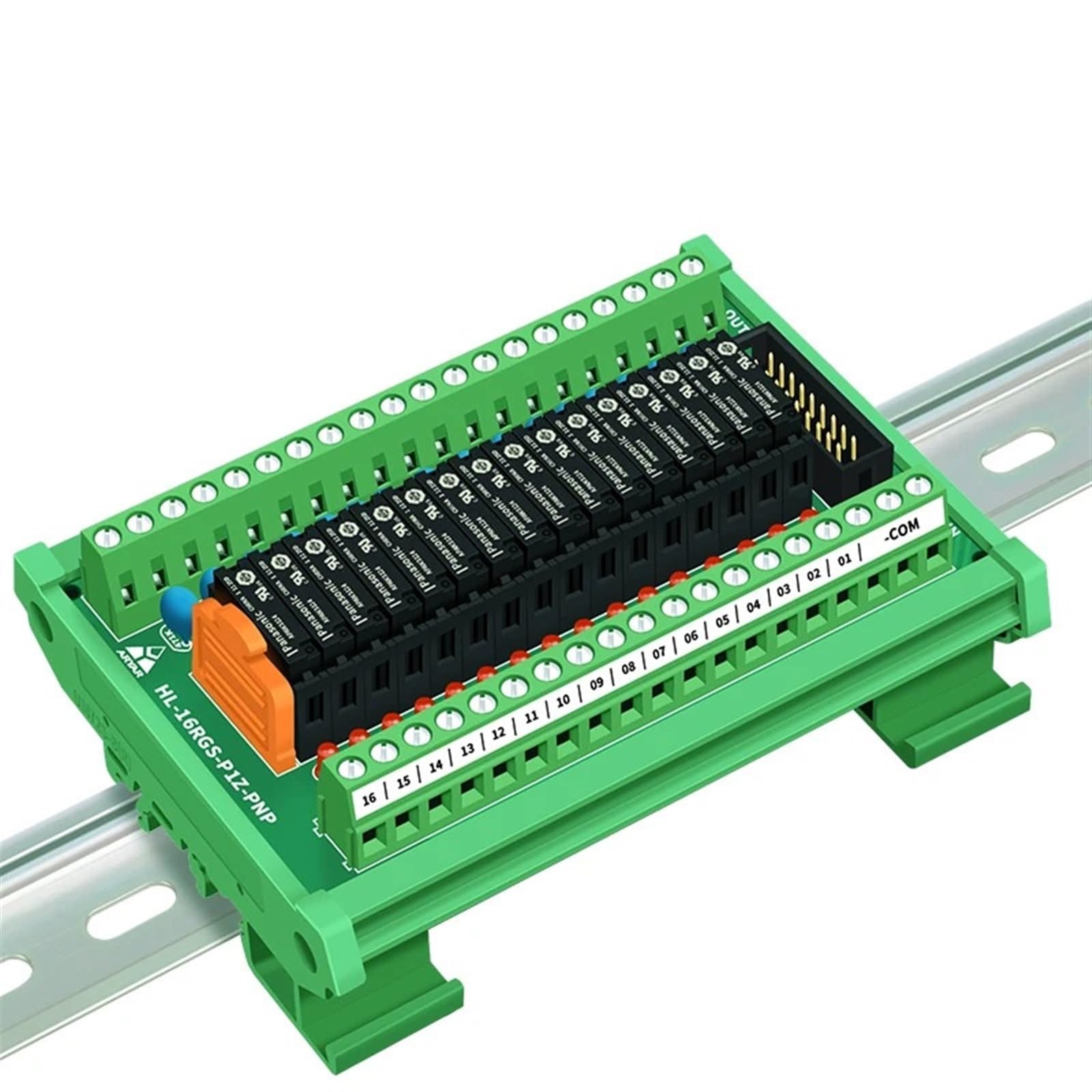 1PCS 16 canali modulo relè scheda driver scheda amplificatore di uscita scheda modulo relè(5V,HL-16RGS-PIZ-NPN)