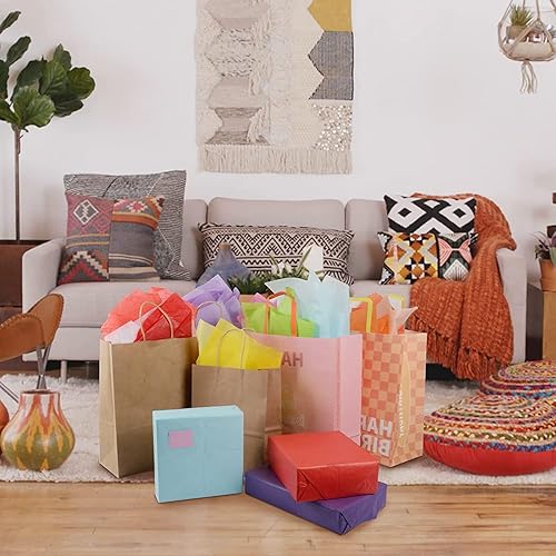 Miniatura 5 de Papel de seda para bolsas de regalo, 150 hojas de 30 colores surtidos a granel para envoltura de regalos, papel de seda artístico de 20 x 26