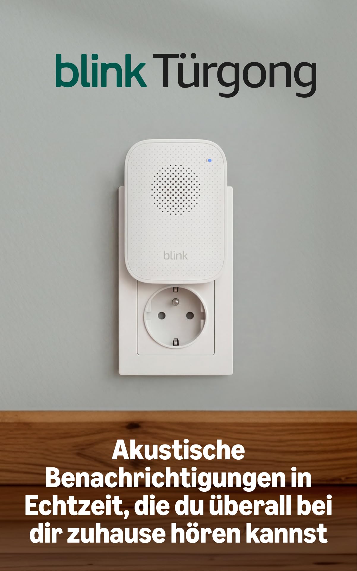 Blink Türgong (neueste Gen.) | Audiobenachrichtigungen für alle Videotürklingeln von Blink | Elegantes Design | Einfache Einrichtung mit Netzstecker