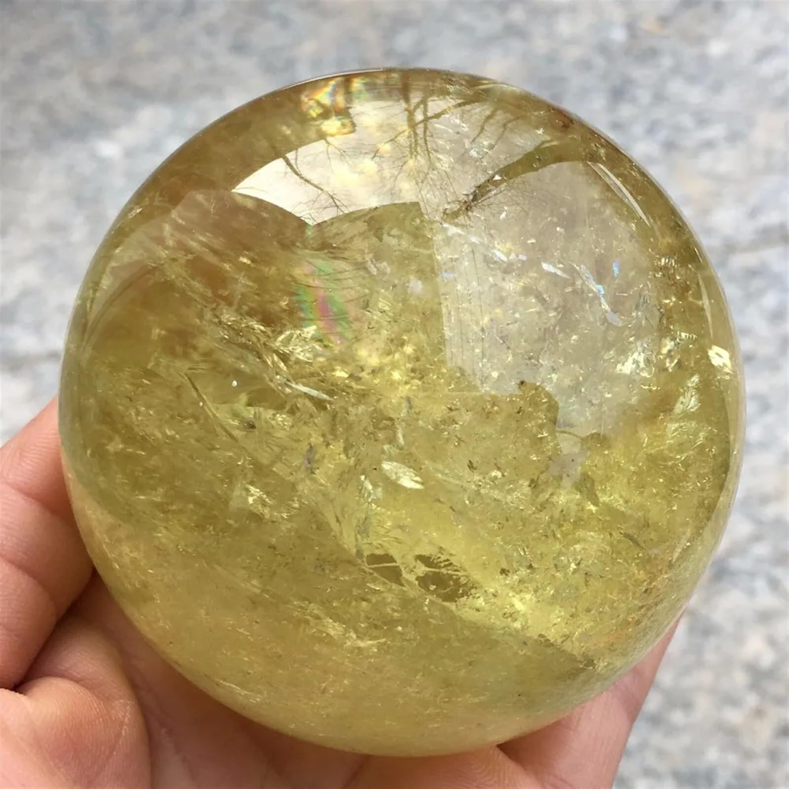 SHFTQXSLAT Citrine Quartz Sphere Crystal Ball Ornaments