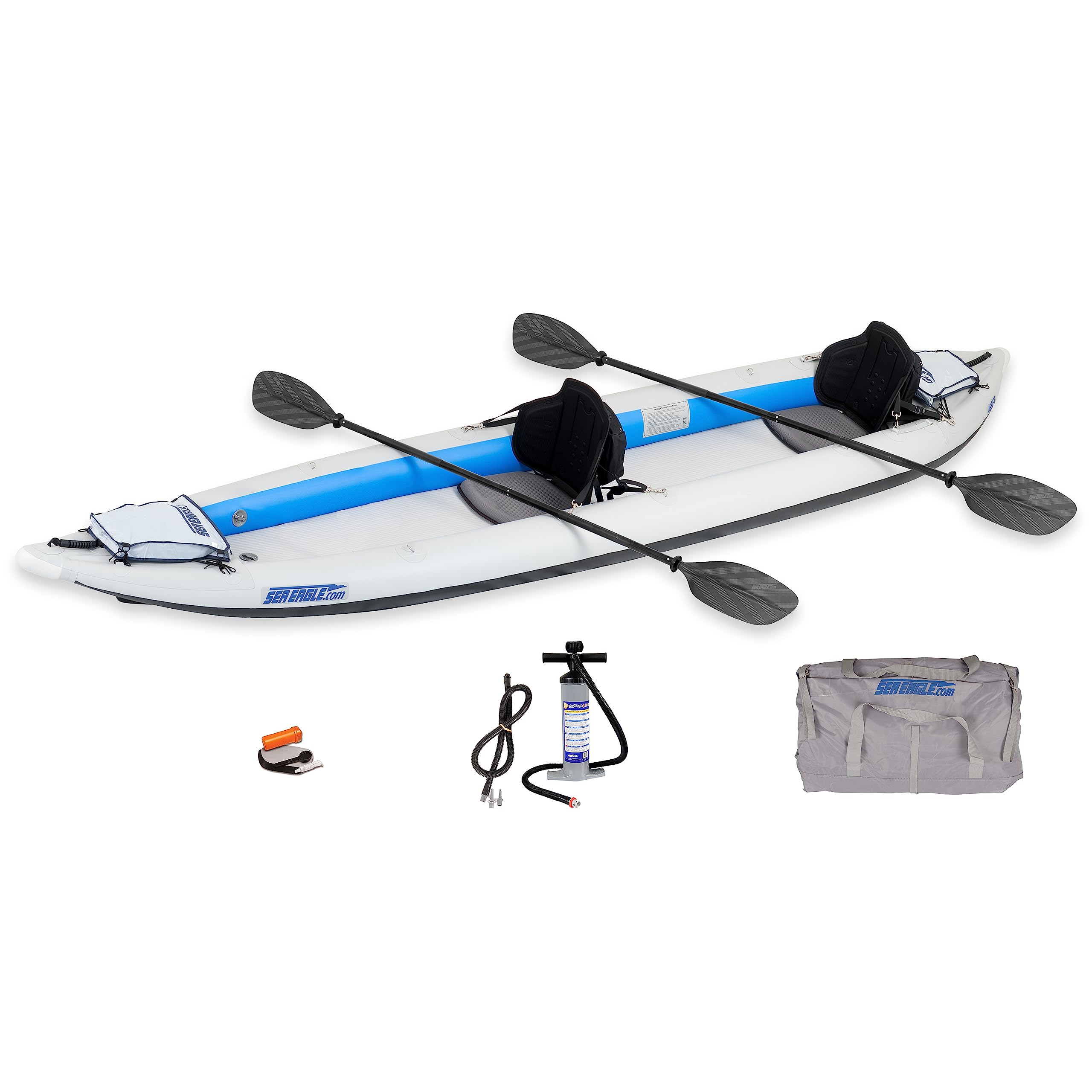Sea Eagle 465FT FastTrack Inflatable Kayak 15'3" 1-3 Person Touring Kayak, Rigid External keel, Smoother Paddling Experience, Light Weight