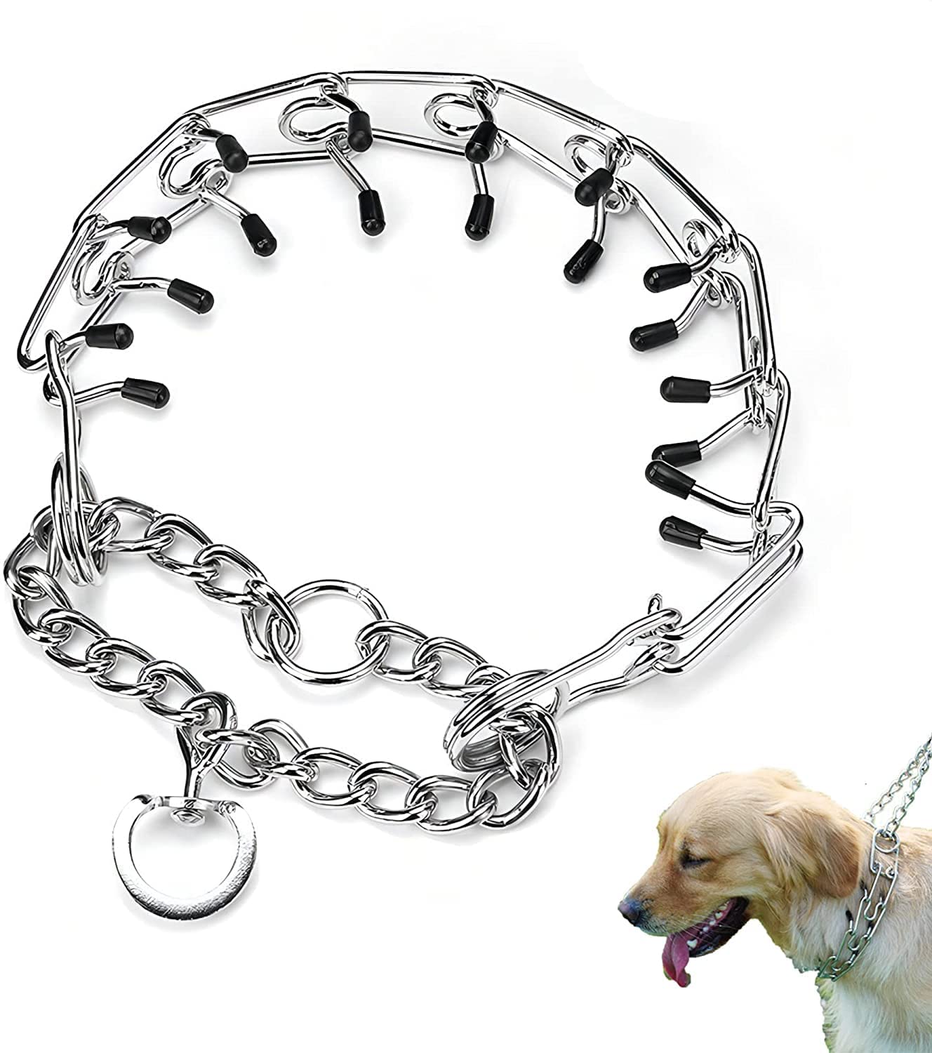 SR VISION Dog Prong Collar, Dog Choke Pinch Training Collar with Quick Release Snap Large 24 Inch (B09TTF7T2V) Amazon Price History, Amazon Price Tracker
