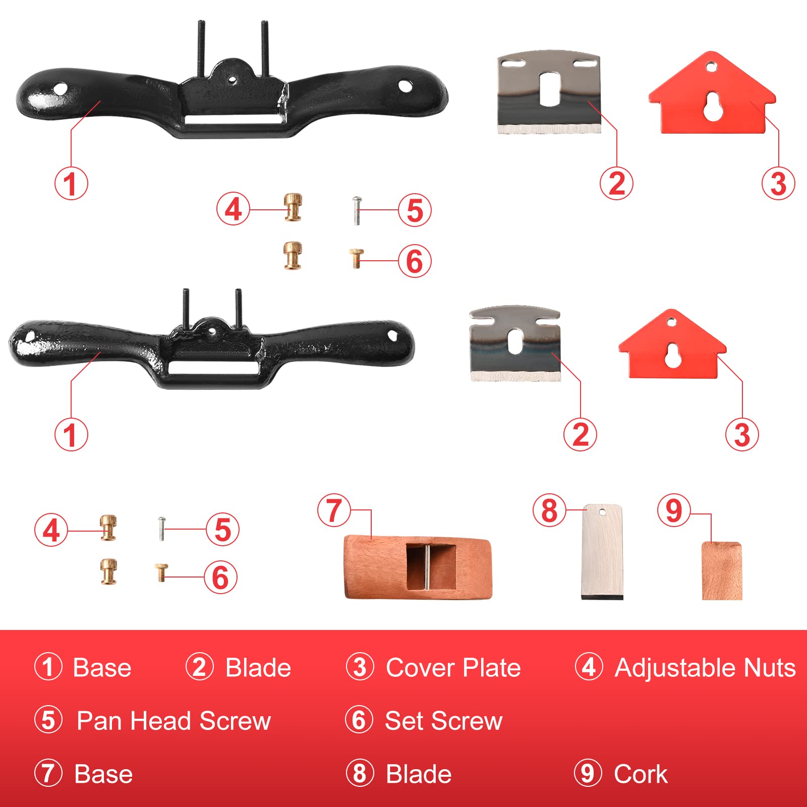 Adjustable Spokeshave Kit - Woodworking Plane -5