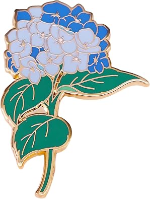 Enamel Pin Floral Boutonniere for Women, Hydrangea Flower Pin Lapel, for Women, Men, Teens, Teachers, Nurses, Doctors, Lawyers, Party, Wedding, Prom, Anniversary, Birthday Gift