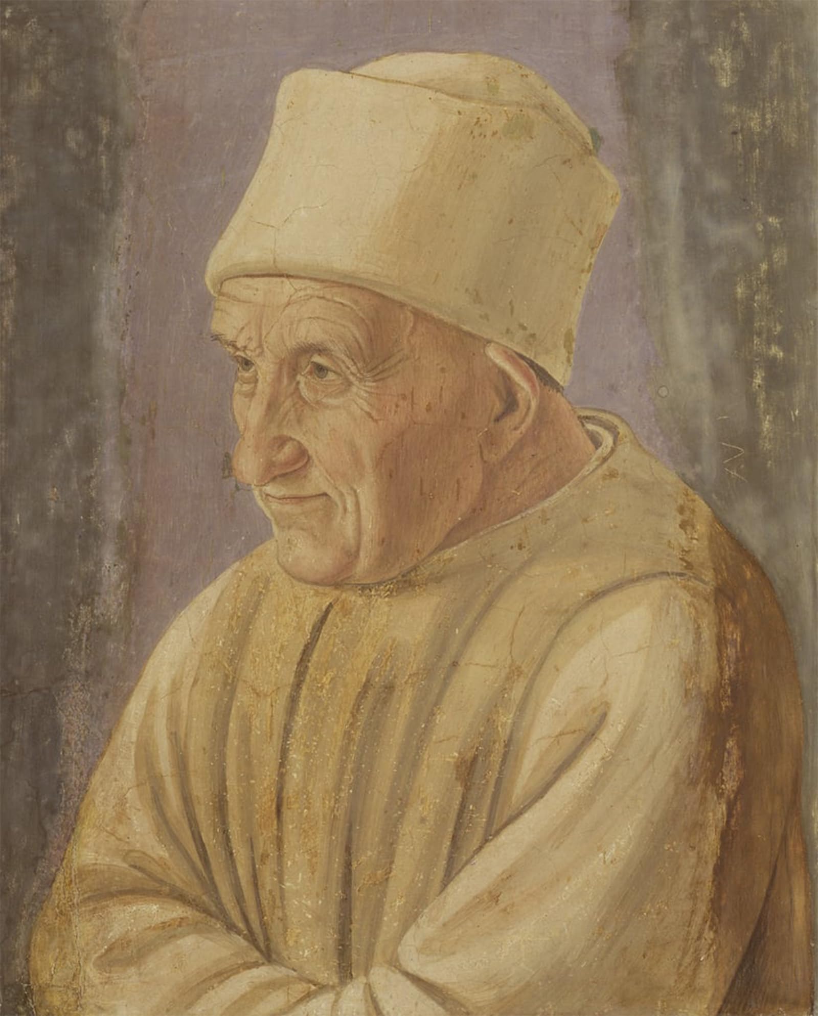 SERENDIPITP Vintage Picture Print on Canvas Wall Art Poster Portrait of an Old Man by Filippino Lippi Artwork Print Poster for Wall Decor 60x90cm