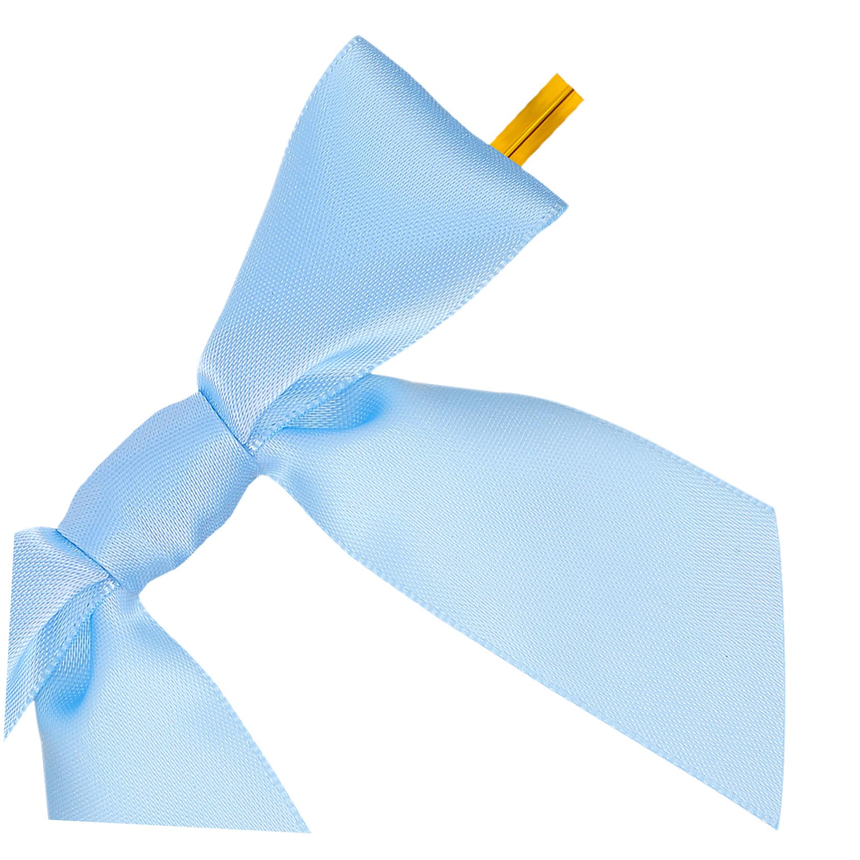 Anneome 100 Pezzi Fiocchi Twist Tie Azzurri per Sacchetti Regalo Fiocchi Pre-legati per Incarto Regali Feste Artigianato Chiusura Veloce e Decorativa