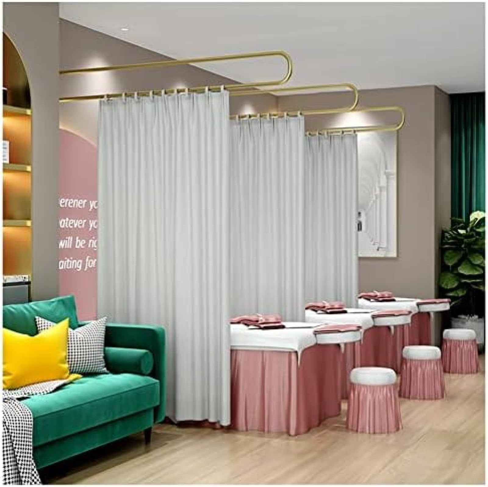 Comment diviser un salon sans travaux ? Rideau de séparation 230 cm