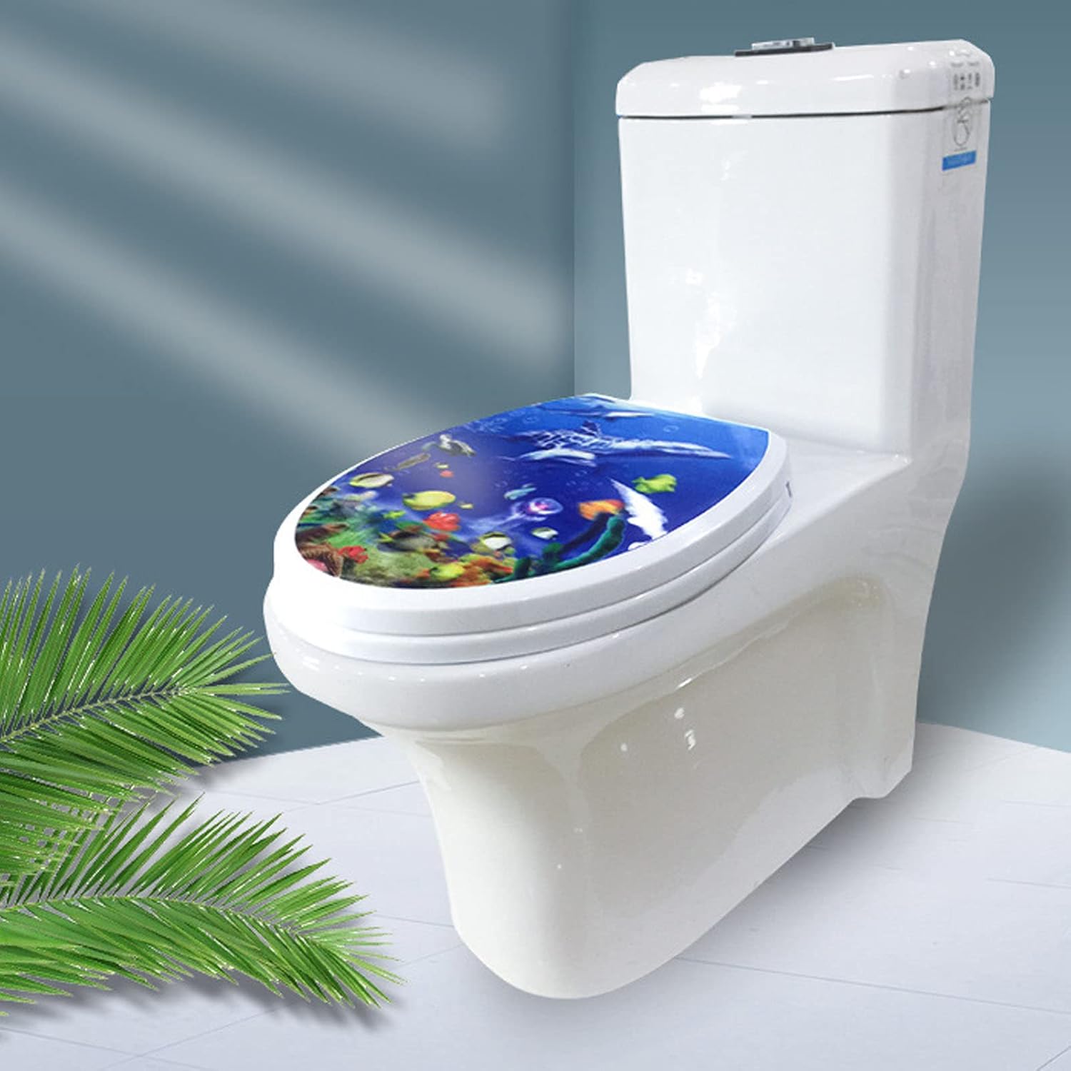 Round Toilet Seat PP Toilet Seat with Quietly Close and Quick Release Hinges, Easy to Install Also Easy to Clean, O/U/V-Shape