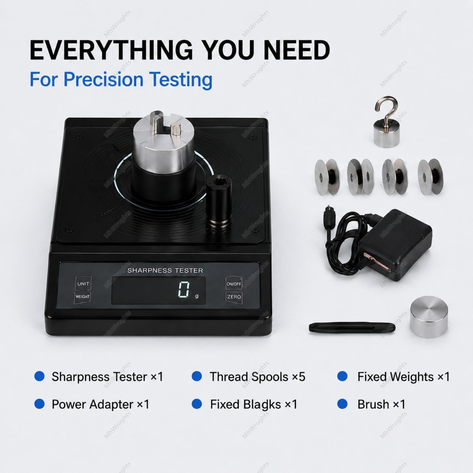 Tester per l'affilatura dei coltelli, misuratore di affilatura della Lama con opzioni di risoluzione 0,1 g/1 g/5 g, capacità di misurazione da 1 a 3 kg, Supporto Magnetico a 360° 5g