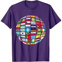 All Countries Flags of The World 287 Flag International T-Shirt