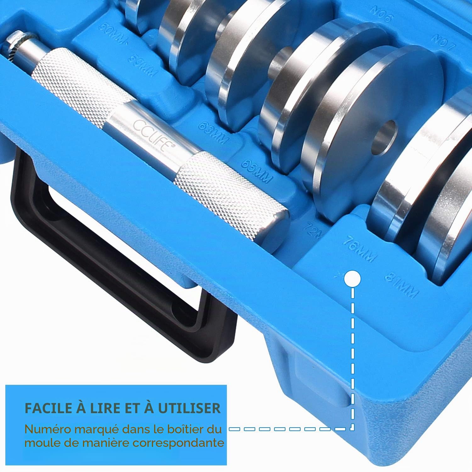 Jeu d’éléments de pression en aluminium pour presse d'atelier, 10 pièces