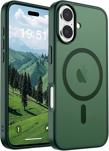 Miniatura 196 de SUPFINE - Funda magnética para iPhone 14 Pro Max (compatible con MagSafe), (protección contra caídas de grado militar de 10 pies), delgada, Negro