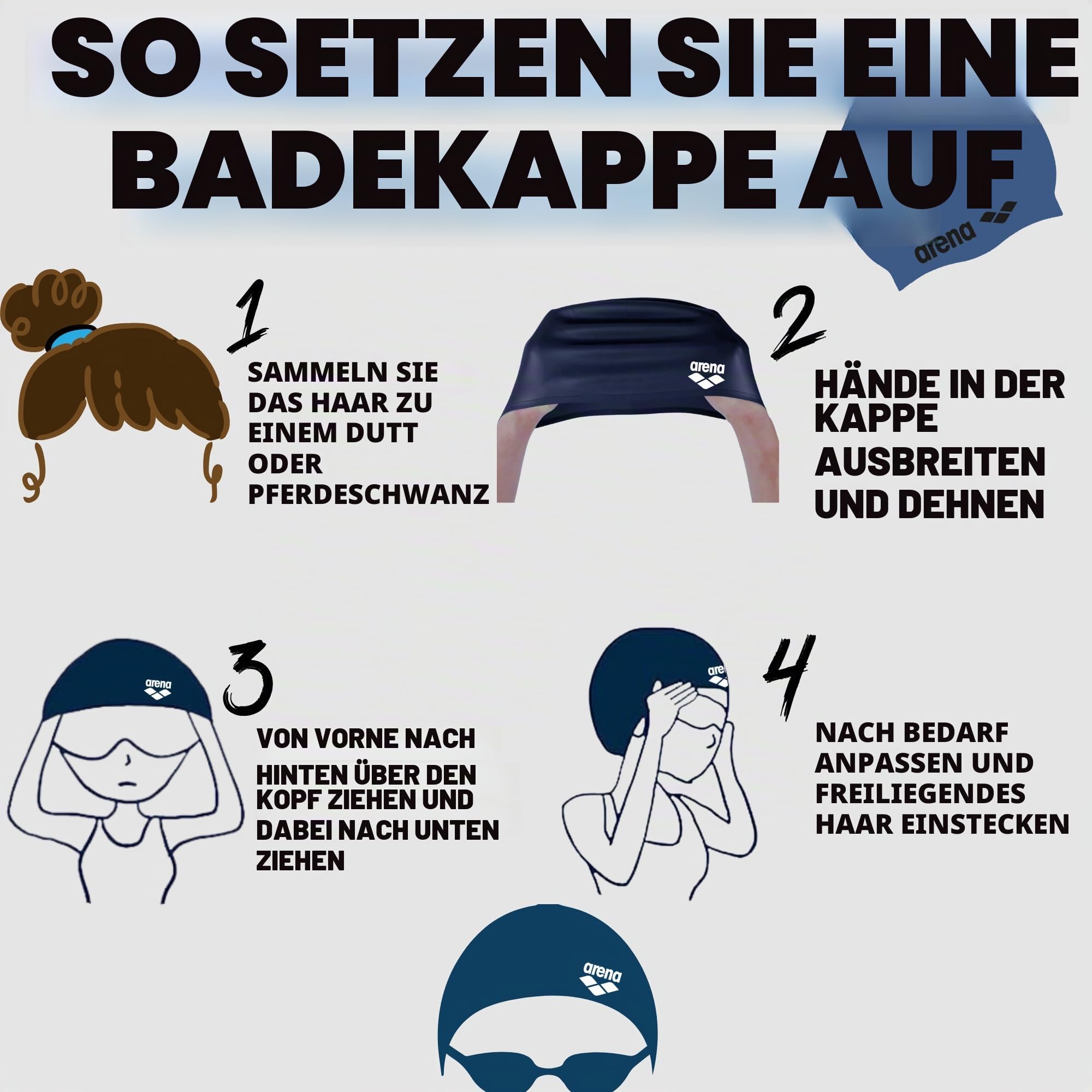 ARENA Uni – Erwachsene Athlete Signature Molded Cap Collection Autograph Design Intensive Swimming Badekappe