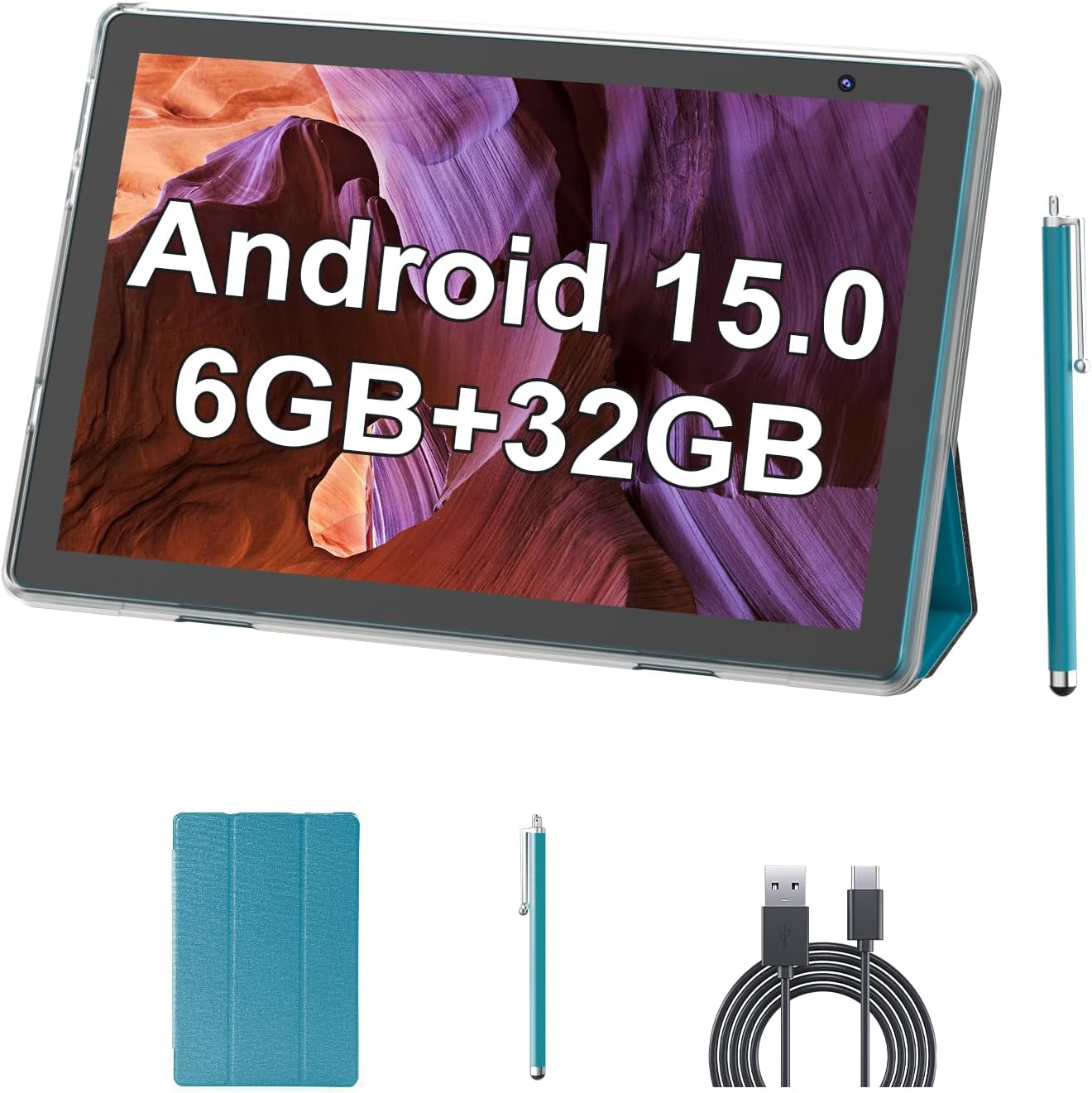 Amazon.com : Android 15 Tablet 10 inch Tablets with Case and Stylus ...