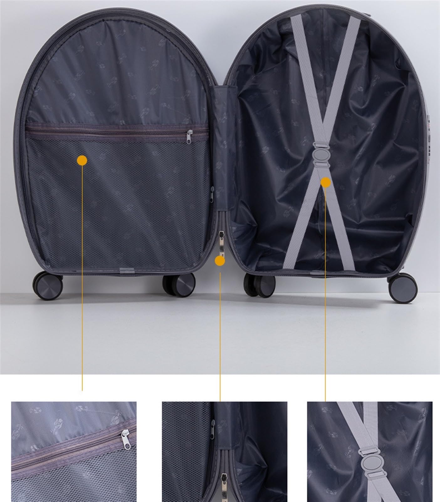 Walizki Lekka, Odporna Na Ściskanie Walizka Na Kółkach Do Podróży Samolotem Bagaż (Color : A, Size : 24 inch)