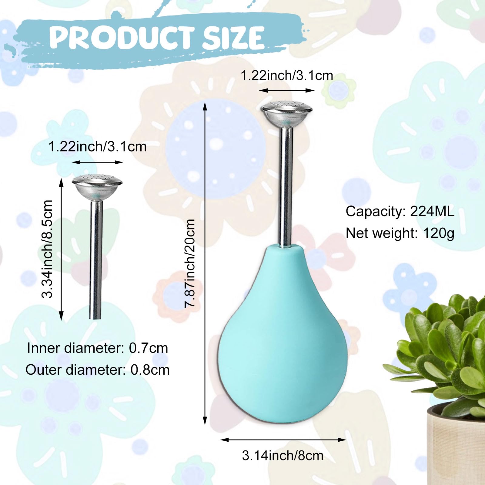 Watering Can Indoor Plants, 8 OZ Small Watering Can for Indoor Plants, Silicone Indoor Plant Watering Can with Stainless Steel Spraying Mouth, Plant Mister Spray Bottle for Indoor House Plant