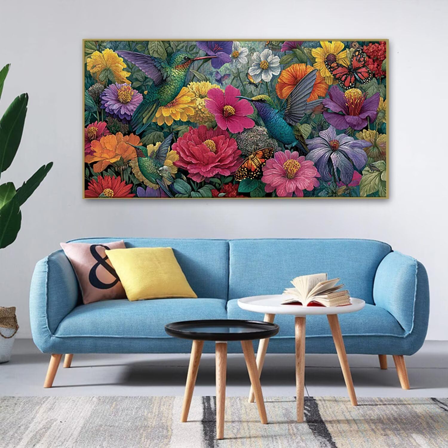 Puzzle 1692 Puzzle Erwachsene, EIN Herausforderndes Rätsel, Puzzles-Geschenk 179x31cm, Puzzlespiele für Die Ganze Familie, Geschenke für Frauen, Geschenke für Männer, Thema: Garten Kolibri j-497