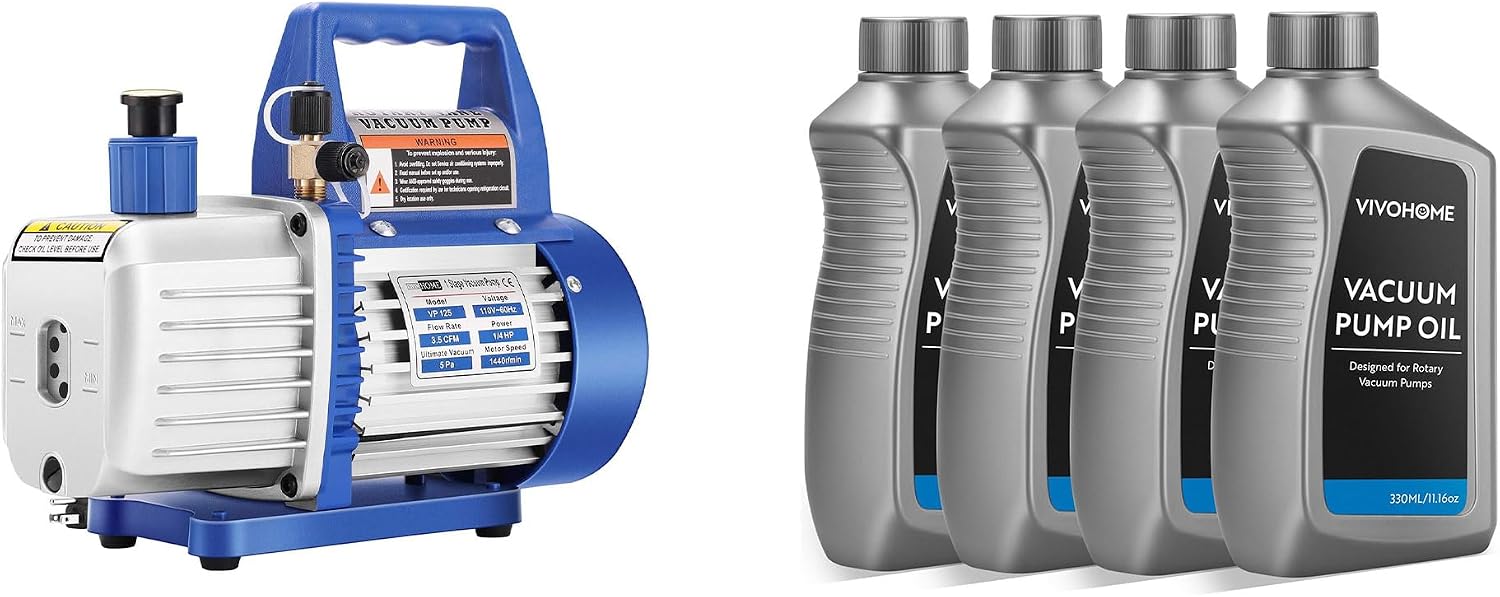 Bomba de Vacío Rotativa 1/4 HP 110V VIVOHOME miniatura 1