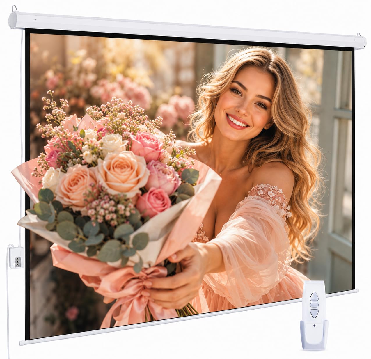 SiliBamb 120-inch Motorized Projector Screen