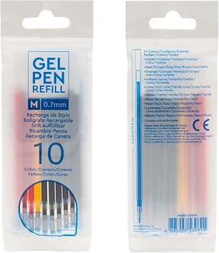 IQ - Gel Pen Refills - 10 Pack, Compatible with LEGO Gel Pens