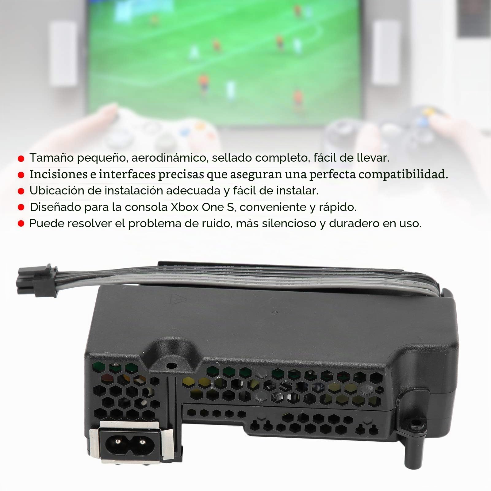 ASHATA - Fuente de alimentación Interna de Repuesto para Consola Xbox One S/Slim, Adaptador de Corriente de la Tarjeta de alimentación de reemplazo N15-120P1A