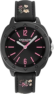 COACH Kitt Women's 3H Quartz Watch – 35 mm TR90 Case – Silicone Strap – Stylish Fashion Accessory, Gift for Her