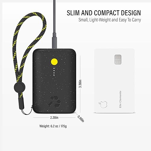 Miniatura 6 de Nimble Champ - Cargador portátil, cargador de batería de 10,000 mAh, carga rápida, batería dual USB-C de 20 W con cable, cargador de energía