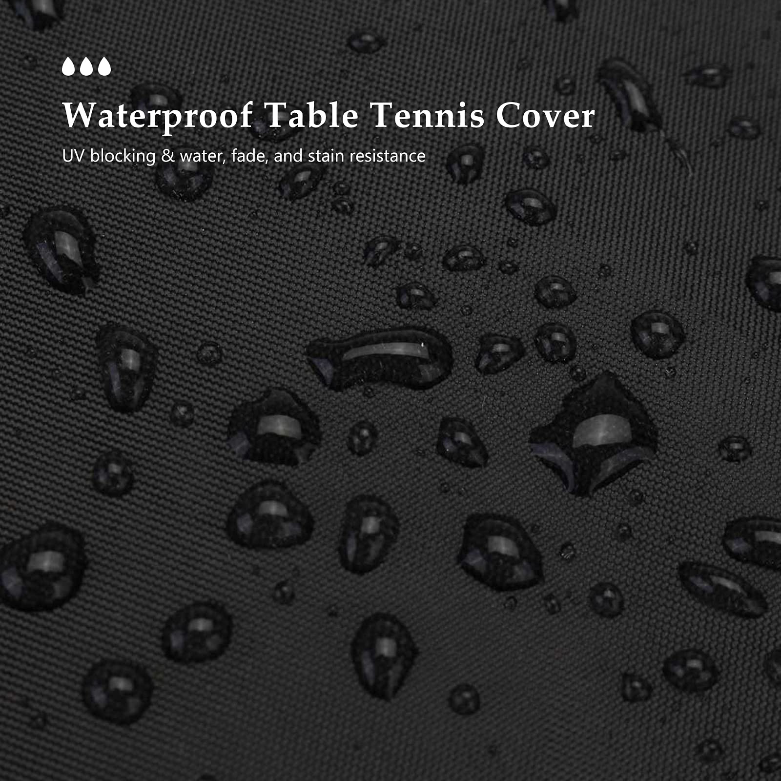 Tischtennis Abdeckplane, wasserdichte Tischabdeckung mit Zugband aus Oxford Stoff für Innen und Außenbereich, Tischschutz für Tischtennisplatten