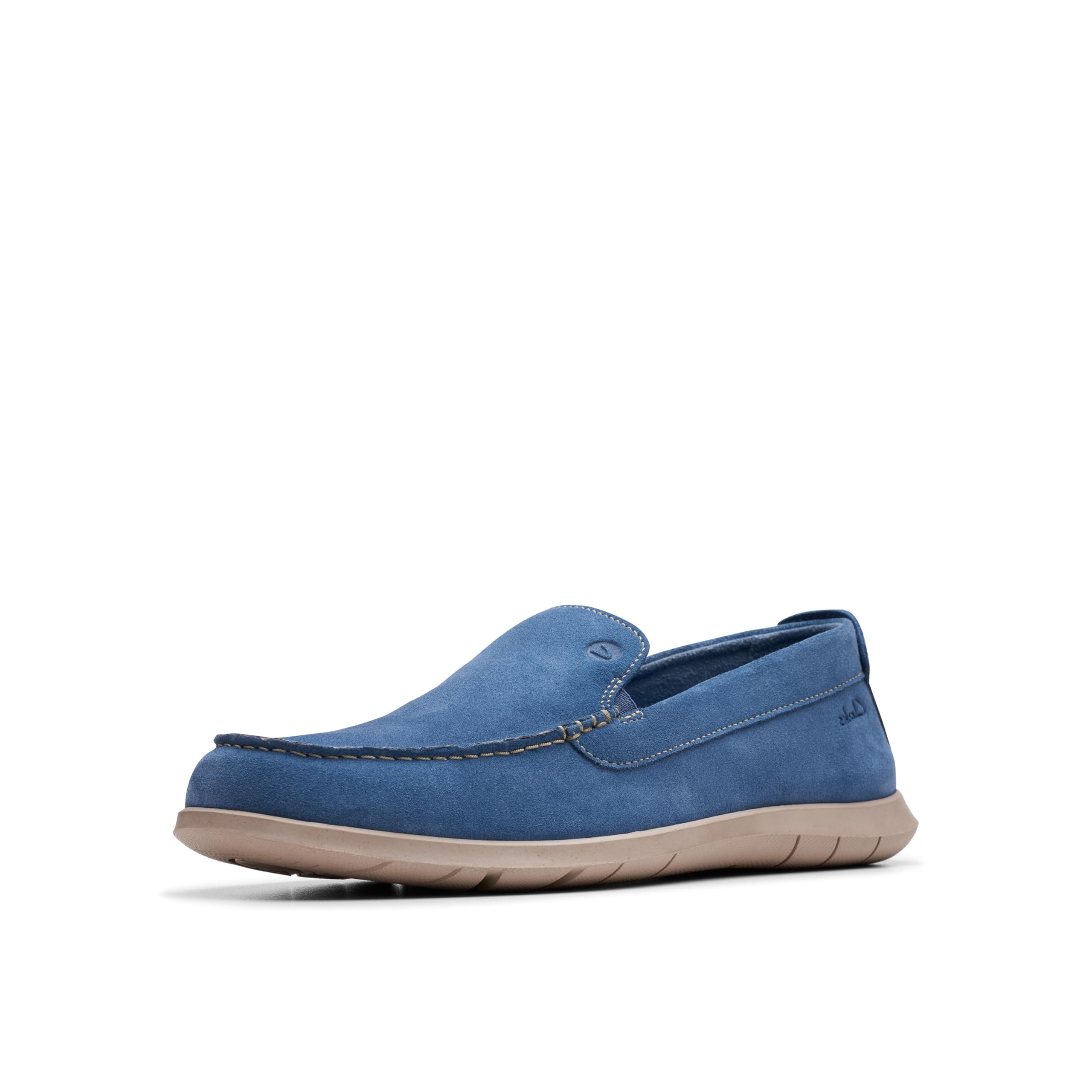 Clarks Men's Flexway Step Moccasin, Light Blue, 7 UK