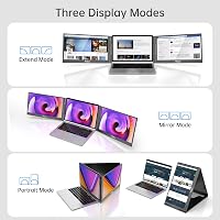 Yinker 15,6" FHD hordozható laptop monitor, 360° forgatható, 3 képernyős bővítés 5