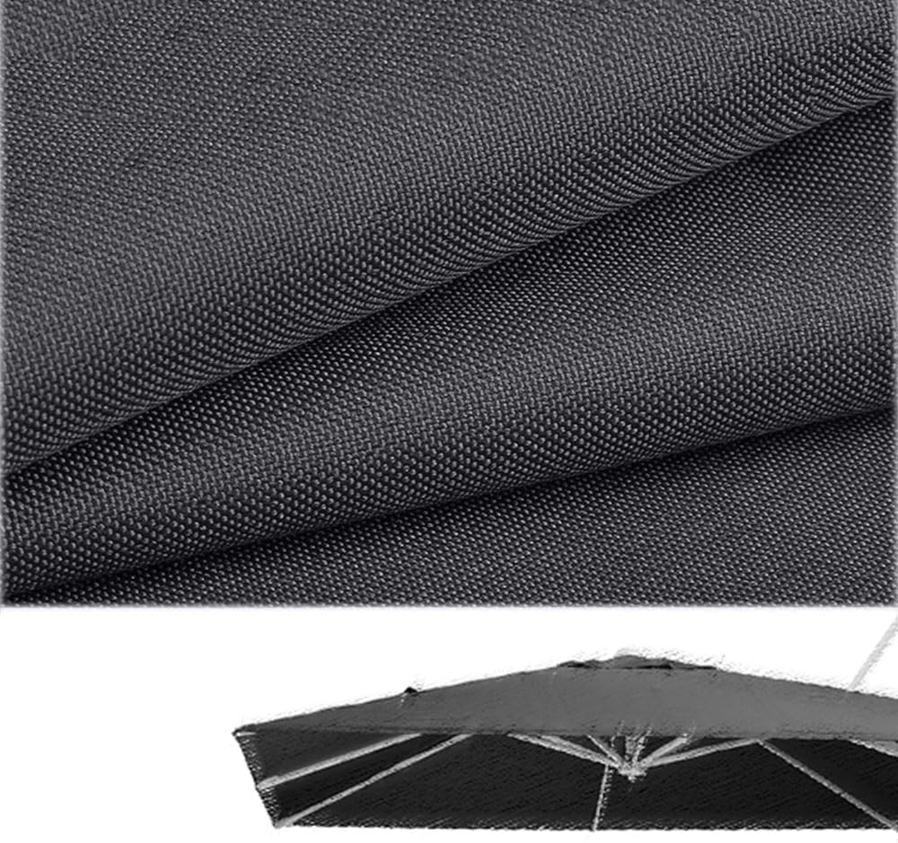 Square Cantilever Umbrella Canopy 10ft Patio Umbrella Replacement Canopy Offset Umbrella Replacement Top Cover 8 Ribs Outdoor Market Umbrella Top Canvas(Grey,(9.8x9.8ft) 300x300cm)