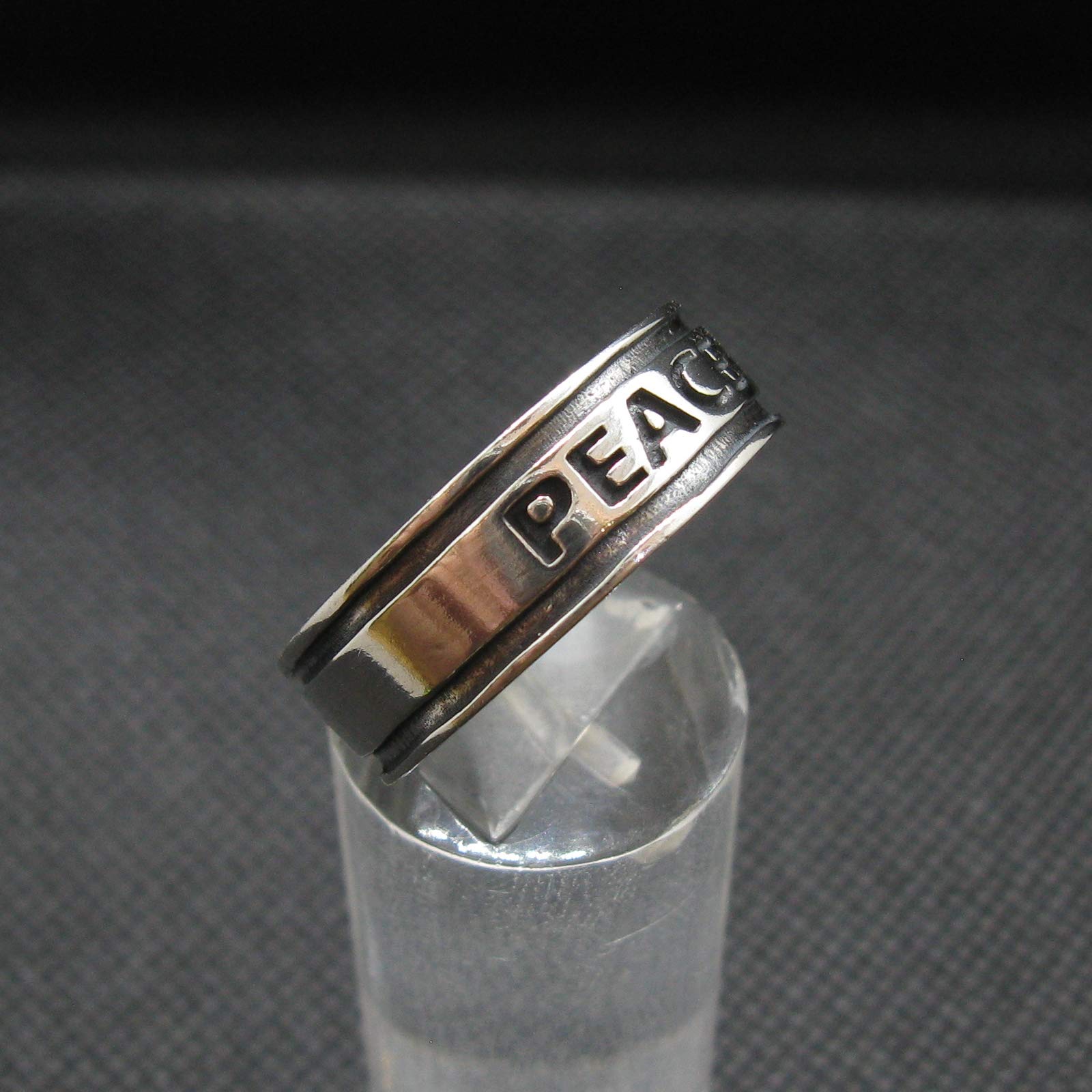 Anillo Plata De Ley Sólido 925 Peace R002008 Empress