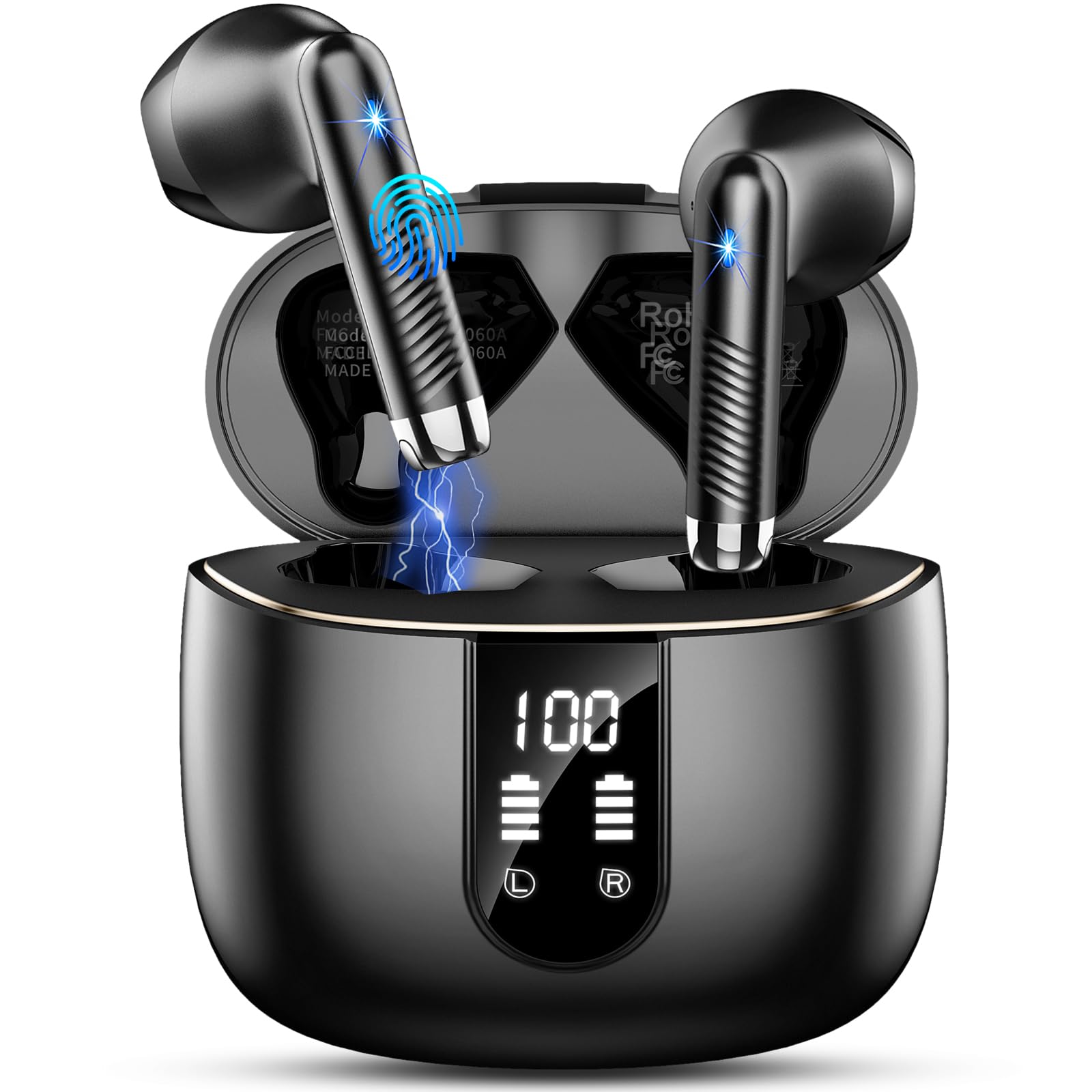 auricolari bluetti 5.4 6d stereo noise cancellanti ip7 waterproof