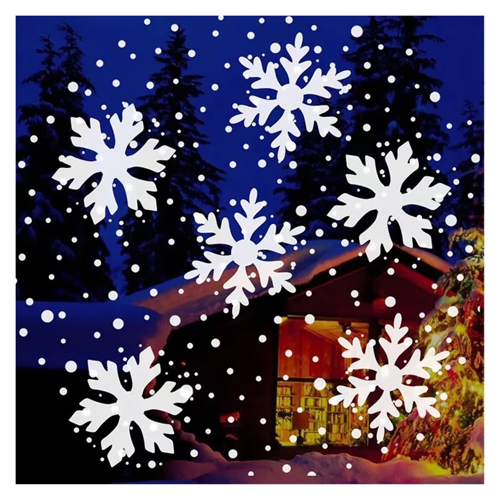 Proiettore natalizio per esterni, Luci for feste di Natale Proiettore a fiocchi di neve Luce da palcoscenico a LED Rotante Modello natalizio Illuminazione natalizia for esterni Decorazioni da giardino