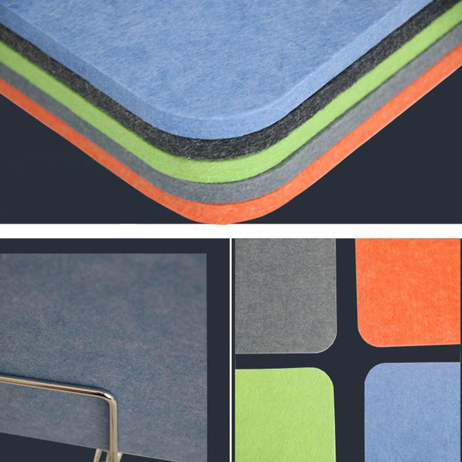 Sichtschutzwand für den Schreibtisch, Akustik-Trennwand für den Schreibtisch – Lärmreduzierung und Sichtschutz, Filzmaterial mit robustem Metallfuß, ideal für Arbeitsplätze zu Hause und im B