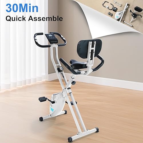 Miniatura 95 de BARWING Bicicleta estática estática para entrenamiento en casa, bicicleta de ciclismo plegable 5 en 1 para personas mayores, capacidad de 350
