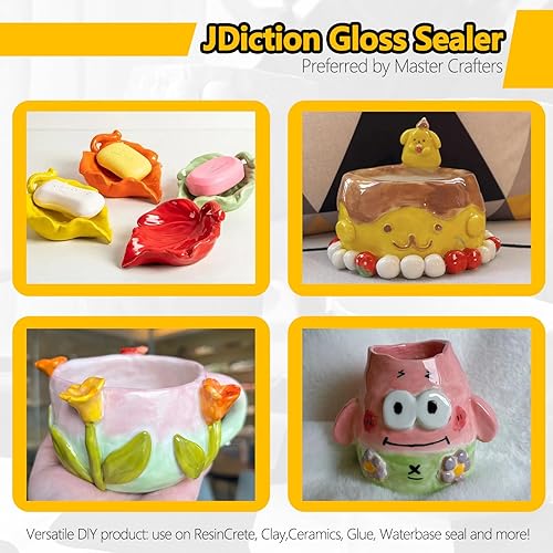 Miniatura 9 de Esmalte de arcilla seca al aire, barniz de arcilla para secar al airesellador de arcilla polimérica, creta de resina, barniz para cerámica y pintura