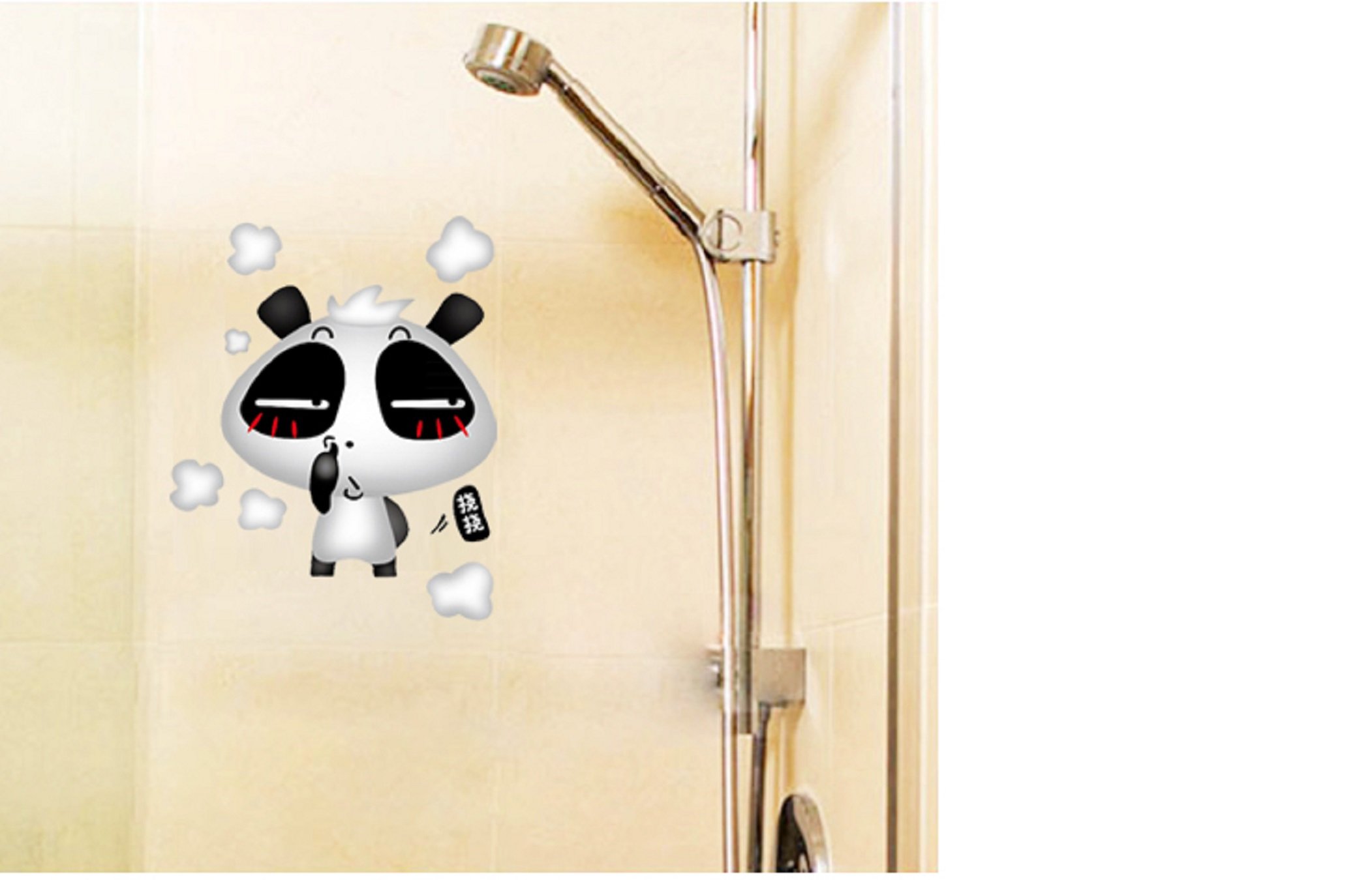 Jaamso Royals 'The Best Seat in House Panda Toilet' Wall Sticker (21 cm X 29.7 cm) 2
