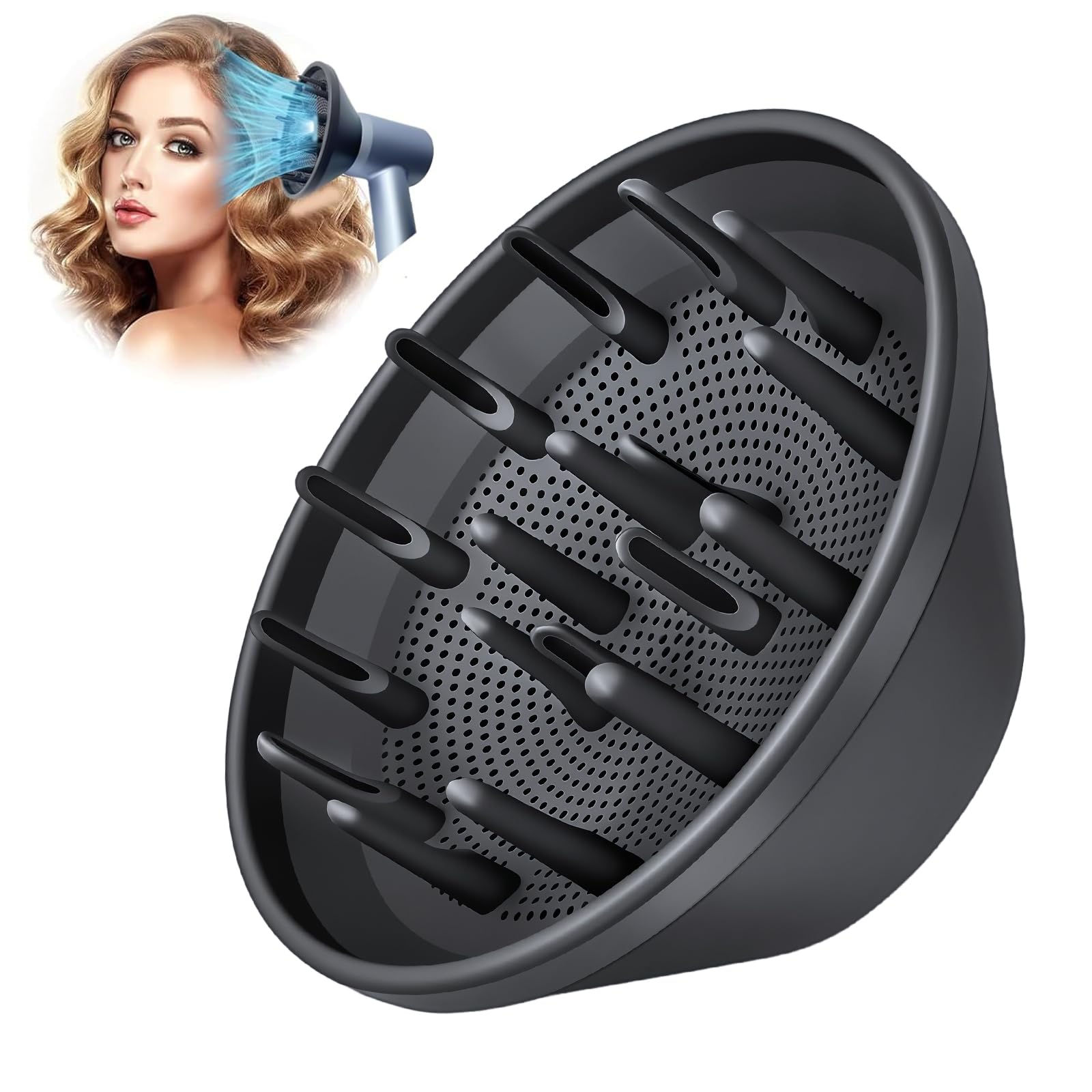Diffuser Nozzle Magnetic Attachment for Laifen Swift LF03 Series/SE Series Hair Dryer, Drying Styling Curling Accessories, 360° Rotating