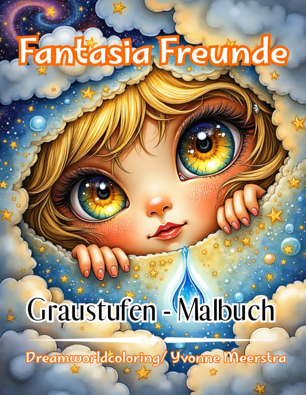 Fantasia Freunde: Ein zauberhaftes Graustufen-Malbuch mit 74 fantasievollen Illustrationen