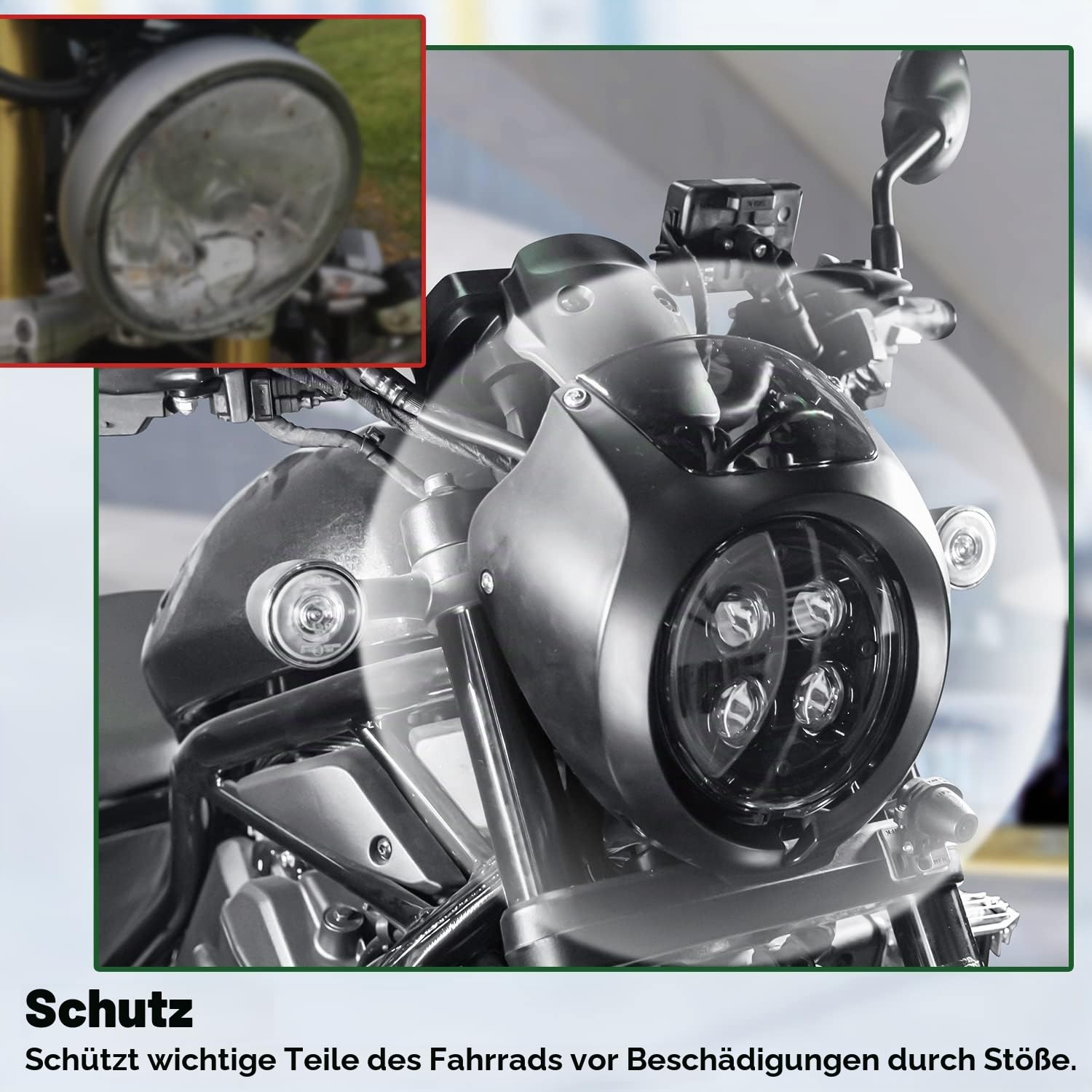 Motorrad Frontscheinwerfer Verkleidung Maske Abdeckung Windschutzscheibe Windschutzscheibe Scheinwerferschutz Visier für Rebel CMX 1100 cm 1100 CMX1100 CM1100 Zubehör 2021 2022 2023 (Schwarz)