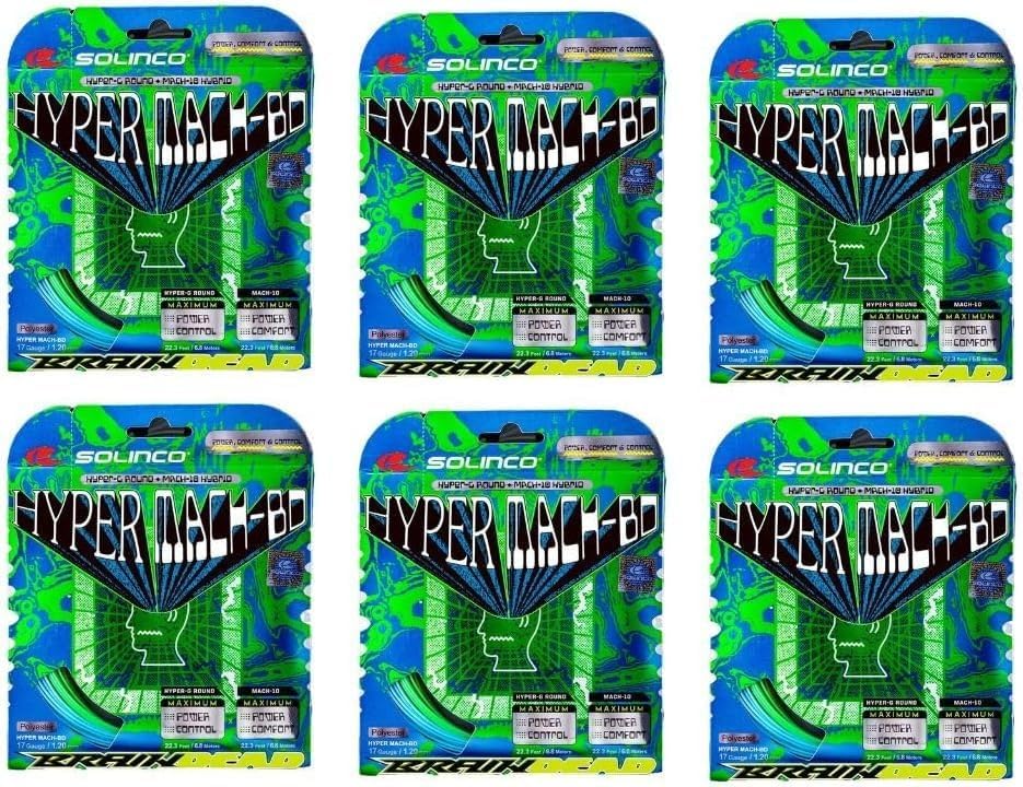 Solinco x Brain Dead *Hybrid* Hyper-G Round 17G - Mach 10 17G Tennis String-6 Individual Sets