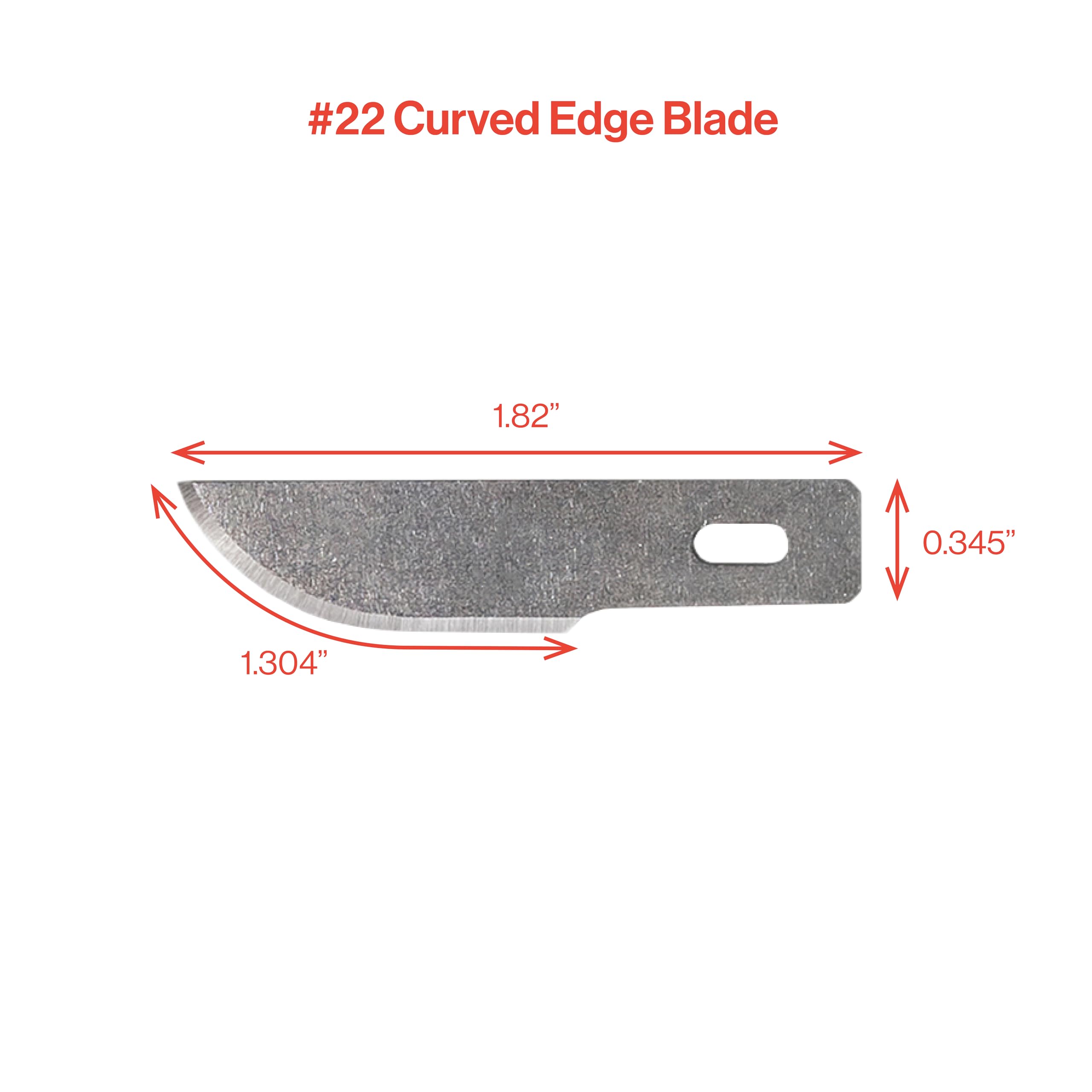 Excel Blades 100 cuchillas de repuesto para cuchillos de manualidades, #22 de acero de alto carbono, cuchillas curvadas de repuesto para corte de precisión, profesionales, pasatiempos y manualidades