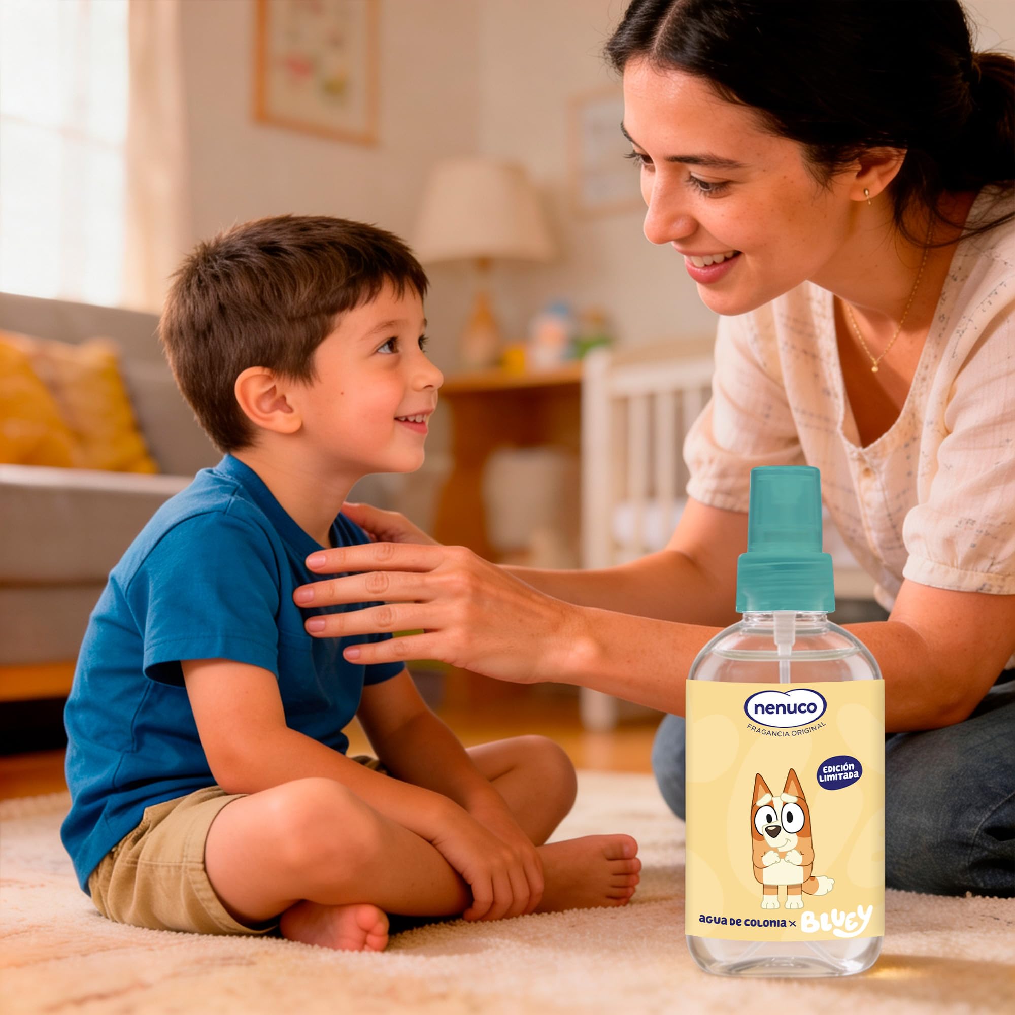 Nenuco Agua de Colonia Fragancia Original, Edición Limitada Bingo (Bluey), recomendada para Bebés (a partir de 3 meses), Formato Spray 240 ml