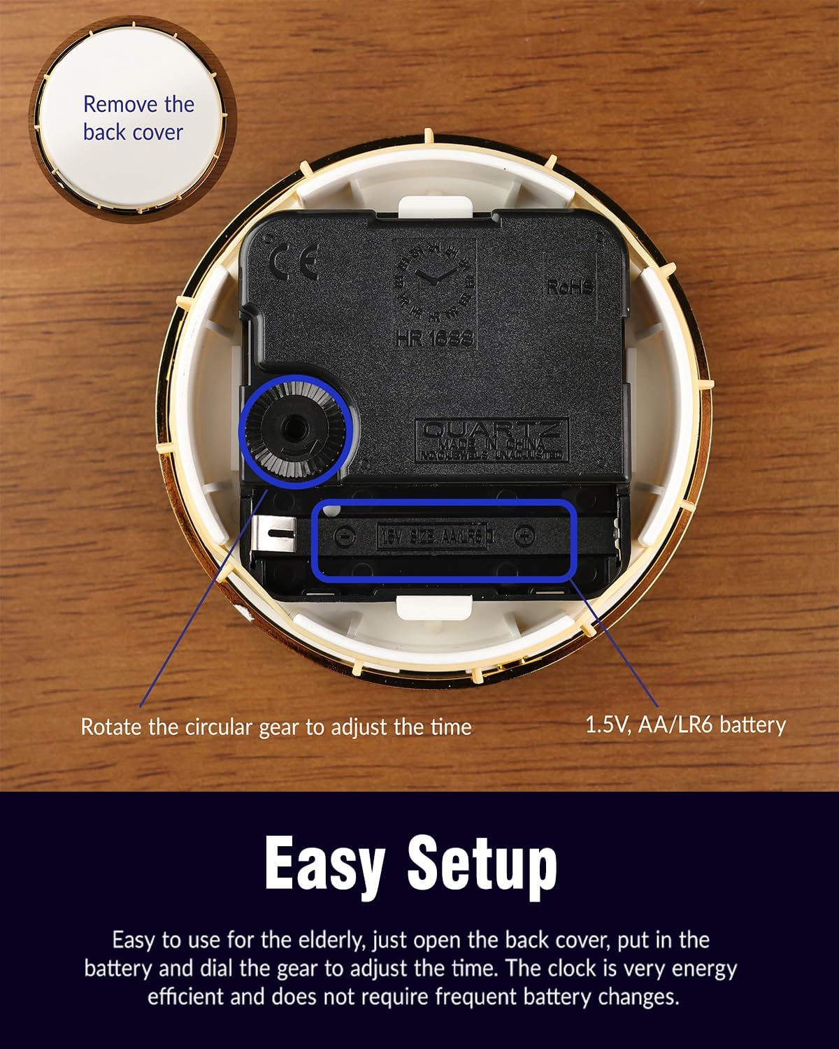 90th Birthday Crystal Quartz Clock for Women Men,90 Year Old Birthday Gift for Her Him,Happy 90th Birthday Decoration Gift for Mom Dad - Image 7