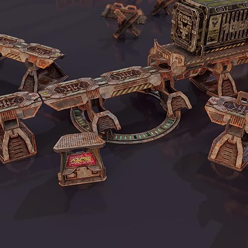 Miniatura 5 de Terreno de ciencia ficción Arrancador de riel MagLev, tema abandonado, robusto, asequible, terreno a todo color de gran aspecto, rápido y fácil de