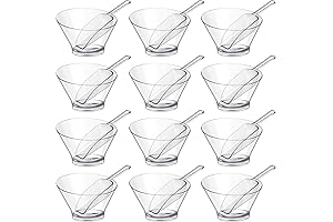 Upgrade Candy Table Supplies with Our Premium Crystal Clear Bowls and Scoop Set