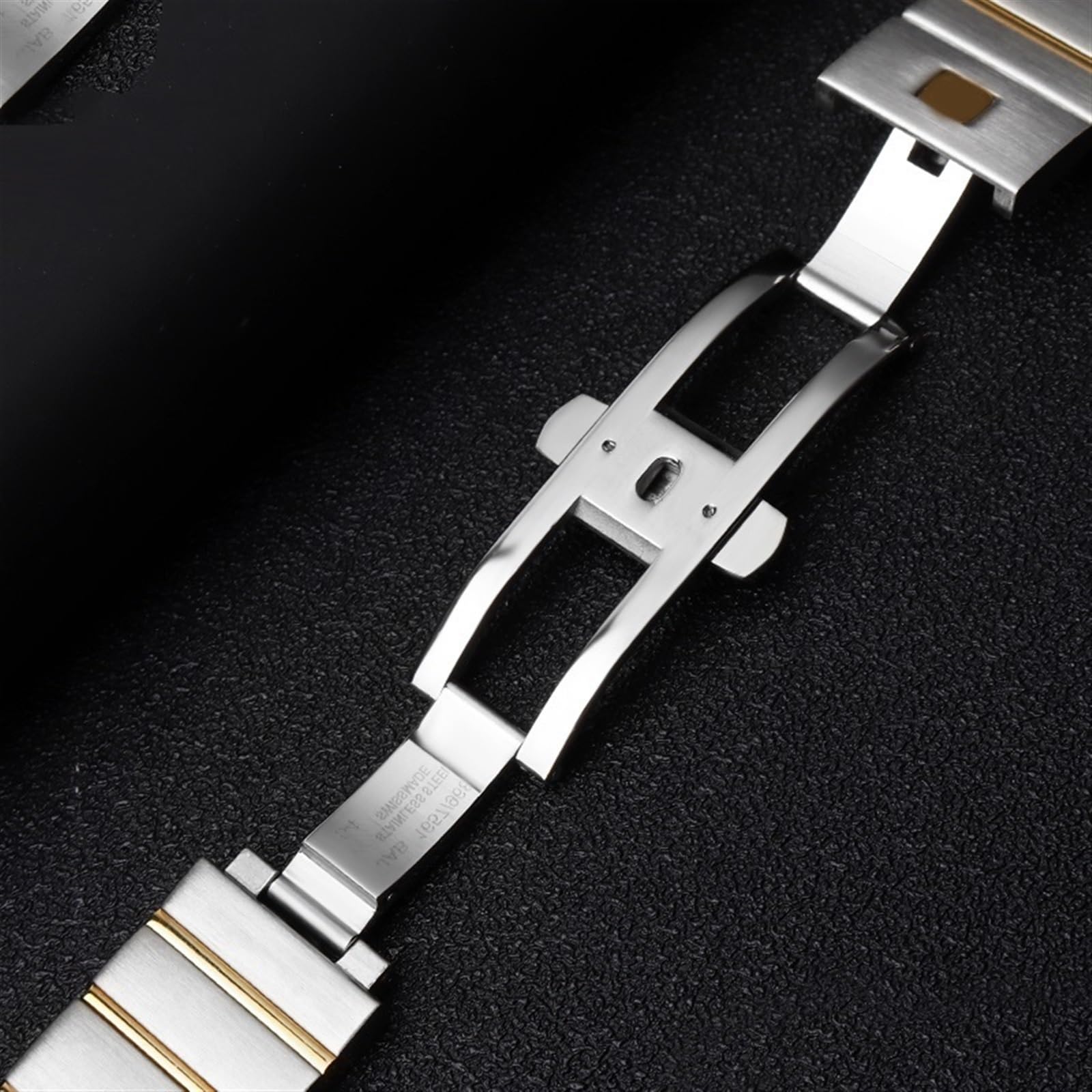 JDIME Pasek do zegarka ze stali nierdzewnej do zegarka Omega 15 mm 17 mm 18 mm 23 mm 25 mm solidna metalowa stalowa bransoletka, wielokolorowe, 23mm