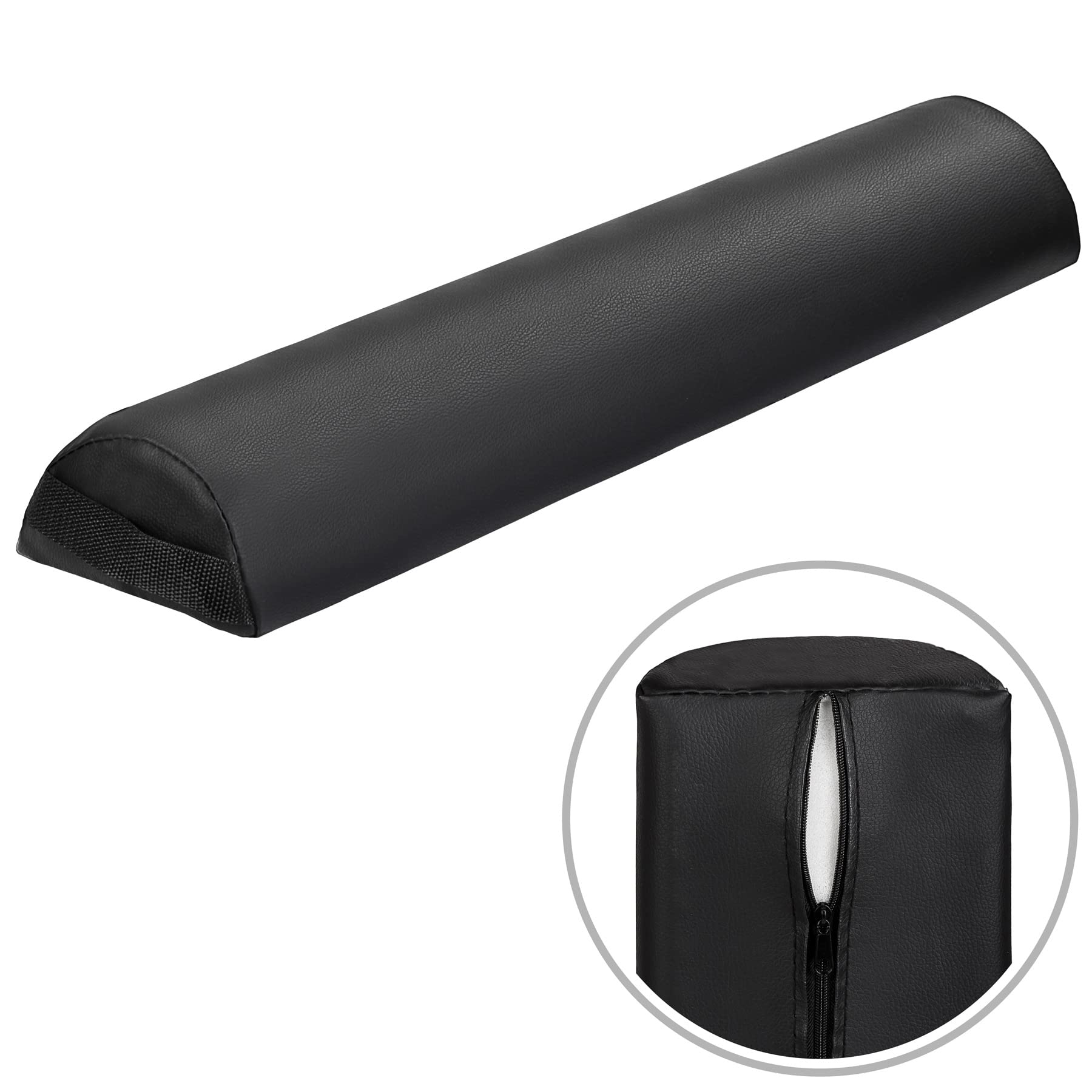 tectake® Lot de 2 Coussin de massage de Table de Massage - Noir | pour Massages cervicales et cou, nuque, genoux, dos, pieds, Coussin de positionnement Rouleau de massages